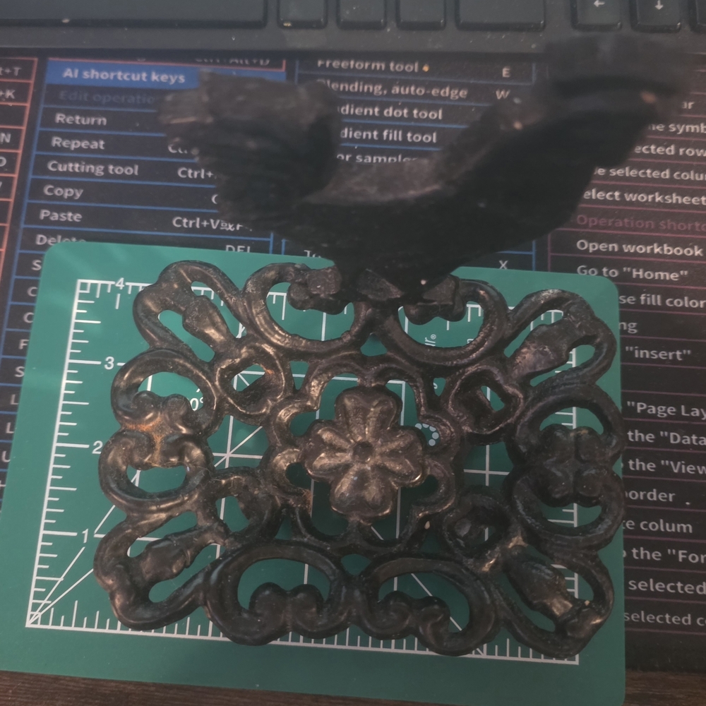Ornate Black Metal Trivet